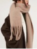 Solid Blanket Scarf W/ Twisted Tassels Solid Blanket Scarf W/ Twisted Tassels